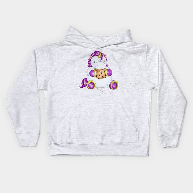 Cookie Unicorn Kids Hoodie by Thedustyphoenix